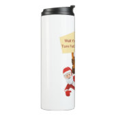 Funny Thanksgiving Wacht je beurt Fat Boy Funny SA Thermosbeker (Gedraaid links)