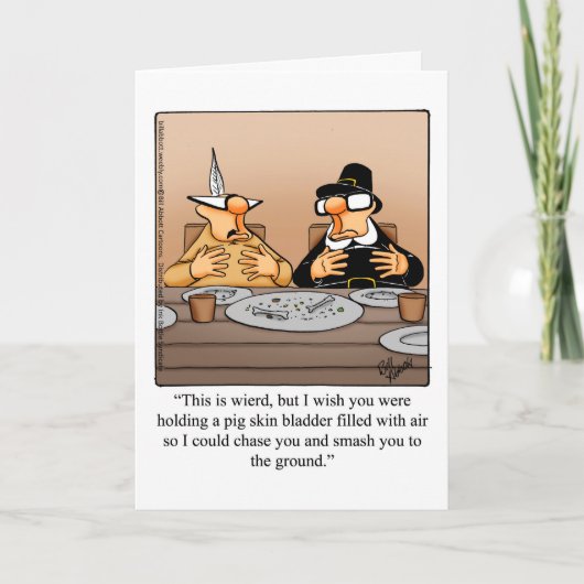 Funny Thanksgiving Wenskaart "Spectickles" Feestdagen Kaart (Voorkant)