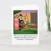 Funny Thanksgiving Wenskaart "Spectickles" Feestdagen Kaart (Voorkant)