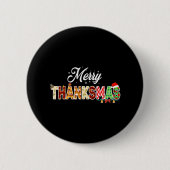 Funny Thanksmas 2022 Merry Thanksmas Thanksgiving Ronde Button 5,7 Cm (Voorkant)