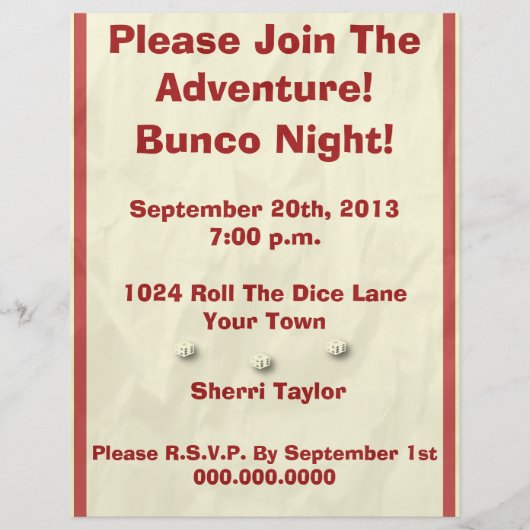 Funny The Adventures of Bunco Babes Flyer (Achterkant)
