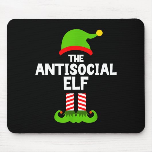 Funny The Antisocial Elf Christmas Family Pajama A Muismat (Voorkant)
