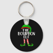 Funny The Bourbon Elf Matching Family Christmas  Sleutelhanger (Voorkant)