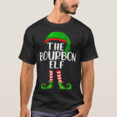 Funny The Bourbon Elf Matching Family Christmas  T-shirt (Voorkant)