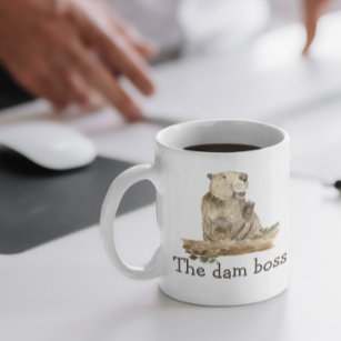 Funny the Dam Boss Beaver Gift Koffiemok