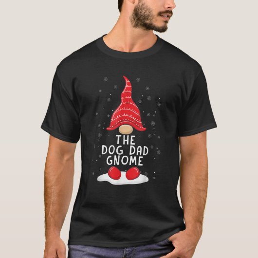 Funny The Dog Dad Gnome Christmas Pajamas Xmas Hol T-shirt (Voorkant)