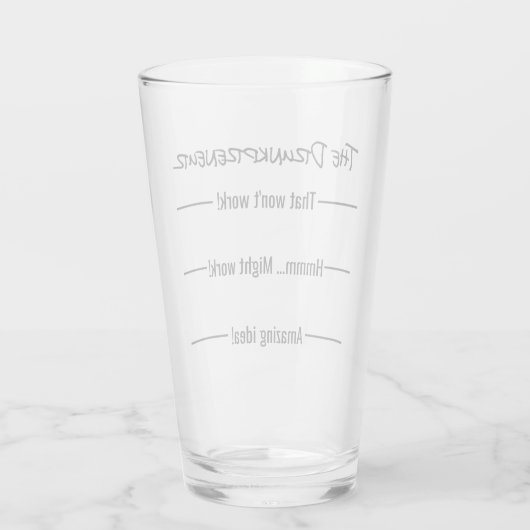Funny the Drunkpreneur Beer Glas (Achterkant)