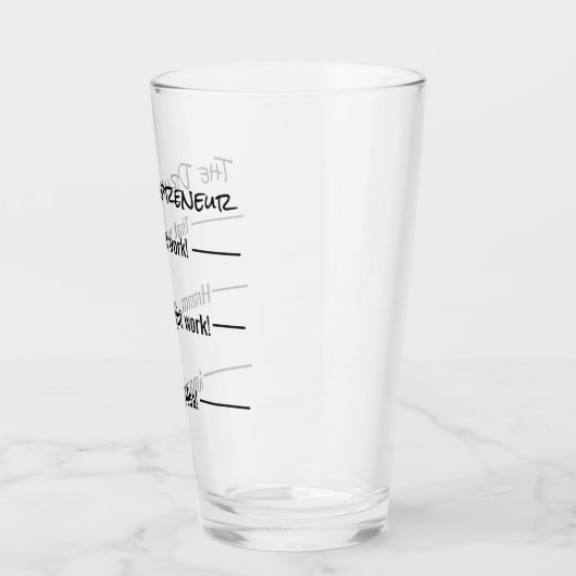 Funny the Drunkpreneur Beer Glas (Links)