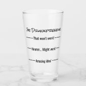 Funny the Drunkpreneur Beer Glas (Voorkant)