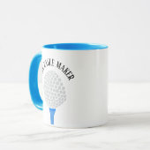 Funny the Eagle Maker Golf Ball T-shirt Mok (Voorkant links)