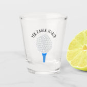 Funny the Eagle Maker Golf Ball T-shirt Shot Glas (Voorkant)