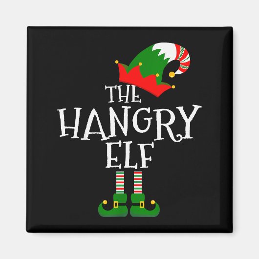 Funny The Hangry Elf Matching Family Group Gift Ch Magneet (Voorkant)