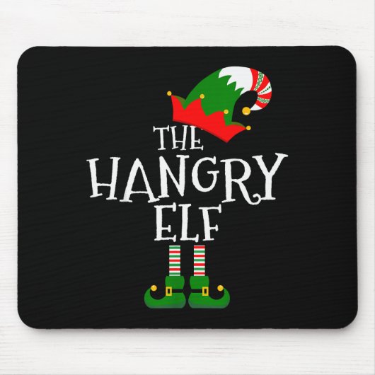 Funny The Hangry Elf Matching Family Group Gift Ch Muismat (Voorkant)