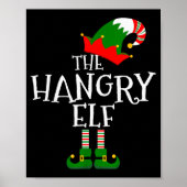 Funny The Hangry Elf Matching Family Group Gift Ch Poster (Voorkant)