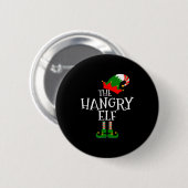 Funny The Hangry Elf Matching Family Group Gift Ch Ronde Button 5,7 Cm (Voorkant /achterkant)