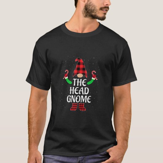 Funny The Head Gnome Matching Family Ugly Christma T-shirt (Voorkant)