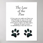 Funny "The Law of the Paw" Poster (Voorkant)