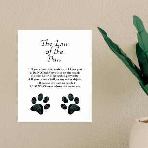 Funny "The Law of the Paw" Poster