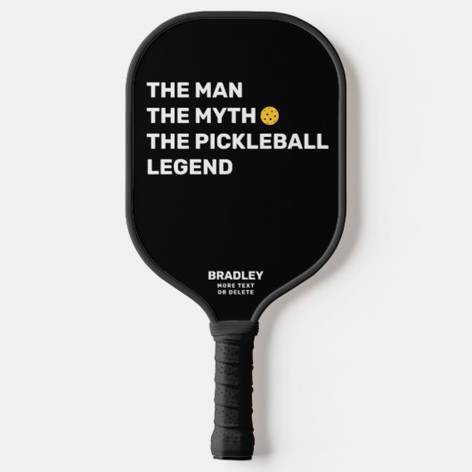 Funny The Man, Myth, Pickleball Legend Custom Text Pickleball Paddle (Achterkant)