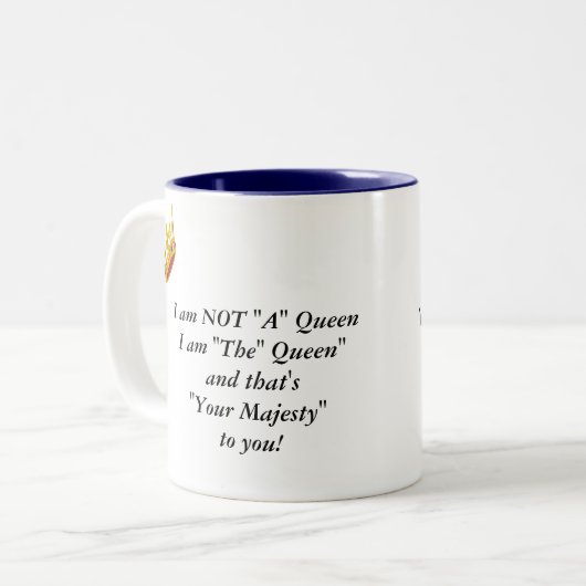 Funny "The Queen" Gezegde Mok (Voorkant links)