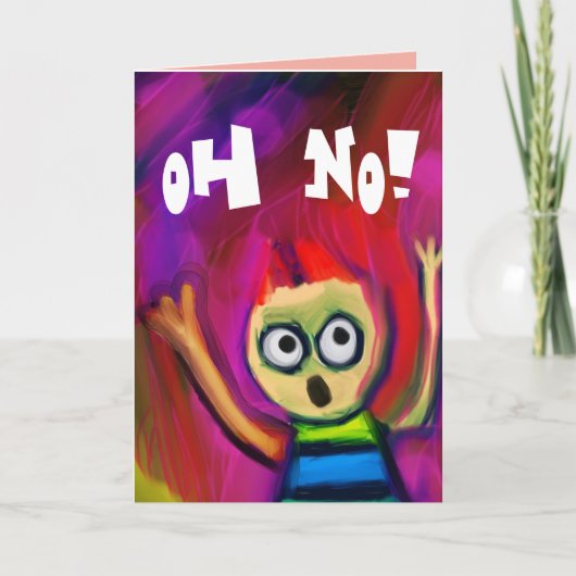 FUNNY 'the scream' BIRTHDAY-KAART Kaart (Voorkant)
