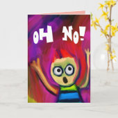 FUNNY 'the scream' BIRTHDAY-KAART Kaart (Gele Bloem)