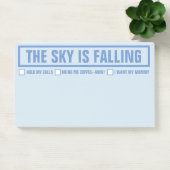 Funny "The Sky is Falling" 10"x6" Post-it® Notes (Kantoor)