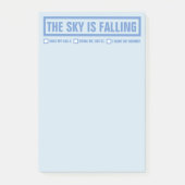 Funny "The Sky is Falling" 4"x6" Post-it® Notes (Voorkant)