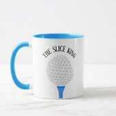 Funny The Slice King Golf Ball T-shirt Mok (Links)