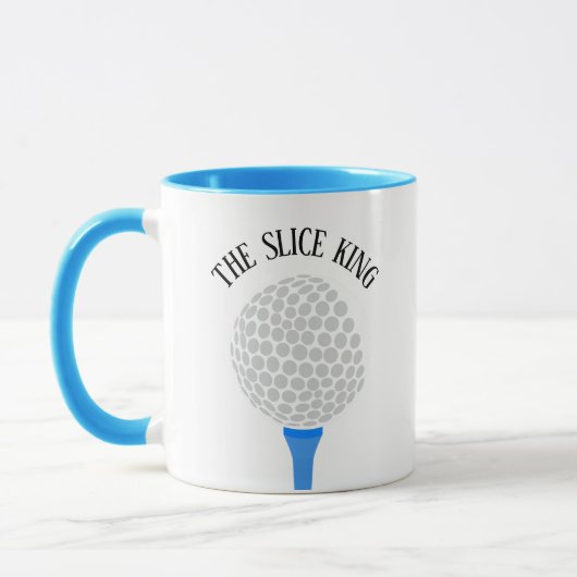 Funny The Slice King Golf Ball T-shirt Mok (Links)