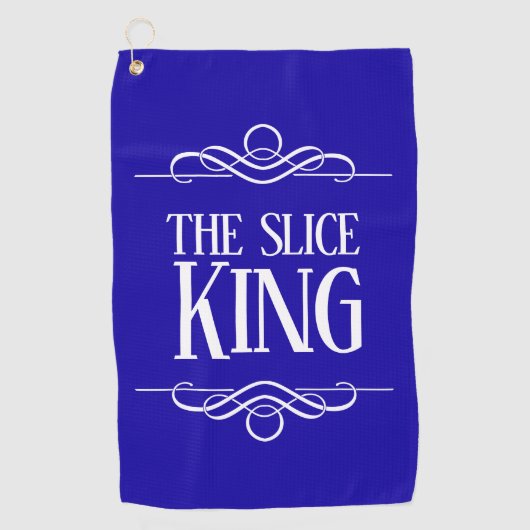Funny the Slice King Golfhanddoek (Voorkant)