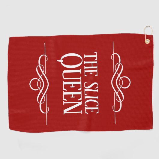 Funny the Slice Queen Golfhanddoek (Horizontaal)