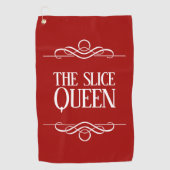 Funny the Slice Queen Golfhanddoek (Voorkant)