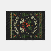 Funny The Stocking Stocking Stuffer Matching Coupl Fleece Deken (Voorkant (Horizontaal))