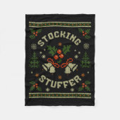 Funny The Stocking Stocking Stuffer Matching Coupl Fleece Deken (Voorkant)