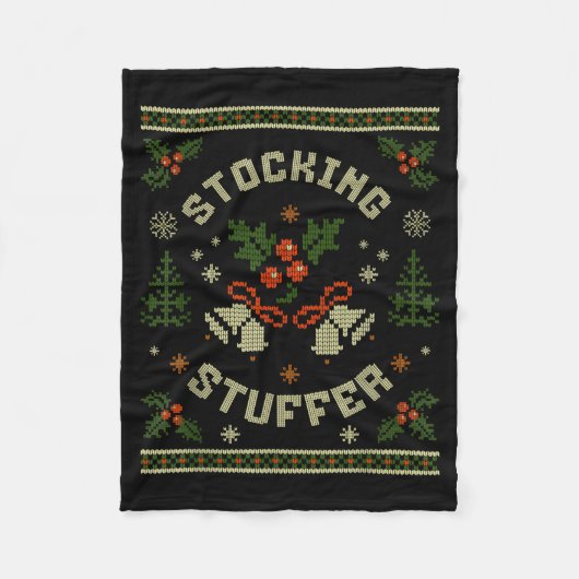 Funny The Stocking Stocking Stuffer Matching Coupl Fleece Deken (Voorkant)