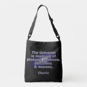 Funny "The Universe" aangepaste naamzakken Crossbody Tas (Achterkant)