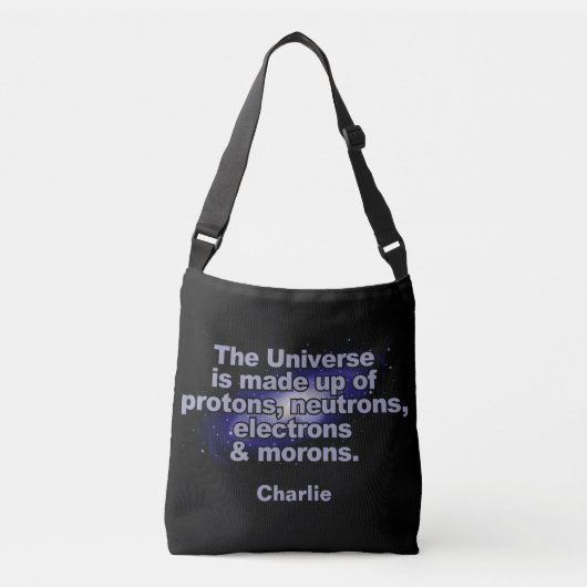 Funny "The Universe" aangepaste naamzakken Crossbody Tas (Voorkant)