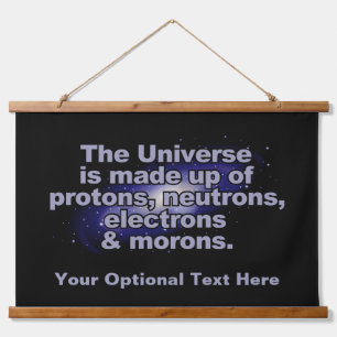 Funny "The Universe" aangepaste tekst Hangend Wandkleed