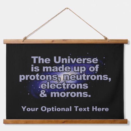 Funny "The Universe" aangepaste tekst Hangend Wandkleed (Voorkant)