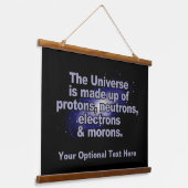 Funny "The Universe" aangepaste tekst Hangend Wandkleed (Gebogen)