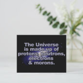 Funny "The Universe" briefkaart (Staand voorkant)