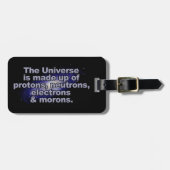 Funny "The Universe" custom bagagelabel (Voorkant horizontaal)