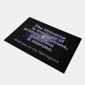 Funny "The Universe" douane name deur mat (Schuin)