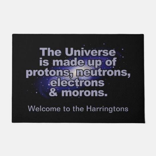 Funny "The Universe" douane name deur mat (Voorkant)