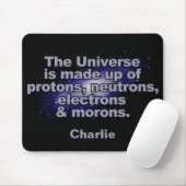 Funny "The Universe" douanenaam mousepad Muismat (Met muis)