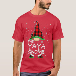 Funny the Yaya Gnome Red Buffalo Pset Kerstmis T-shirt