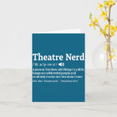 Funny Theatre Nerd Definition Musical Theater Kaart (Gele Bloem)