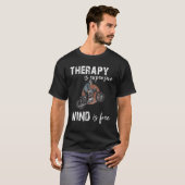 Funny Therapy Is Expensive Wind Is Free Quote Sarc T-shirt (Voorkant volledig)