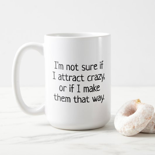 Funny Therapy Mok Crazy Quote Eenvoudige Koffiebek (Met donut)